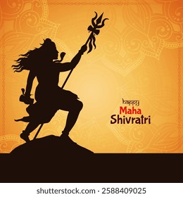 Elegant Happy Maha Shivratri Indian festival celebration background vector