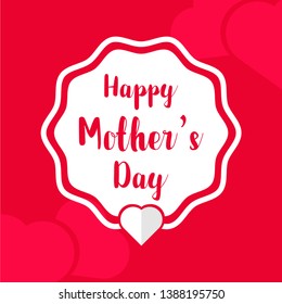 Elegant happy mother's day greeting card vector