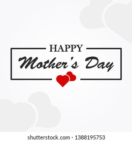 Elegant happy mother's day greeting card vector