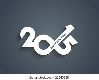 Elegant happy new year 2015 text design. vector illustration