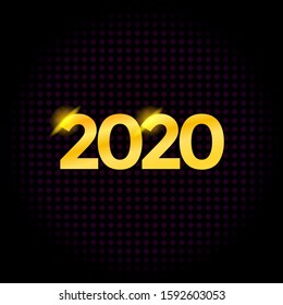 Elegant happy new year 2020,background Free Vector