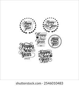 Elegant Happy New Year 2025 Black and White Greeting Design

Minimalist New Year Greeting Card Design with Floral Accents
