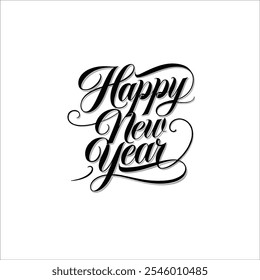 Elegant Happy New Year 2025 Black and White Greeting Design

Minimalist New Year Greeting Card Design with Floral Accents
