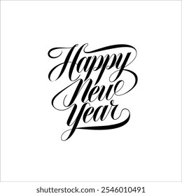 Elegant Happy New Year 2025 Black and White Greeting Design

Minimalist New Year Greeting Card Design with Floral Accents
