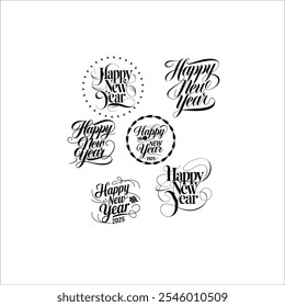 Elegant Happy New Year 2025 Black and White Greeting Design

Minimalist New Year Greeting Card Design with Floral Accents
