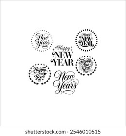 Elegant Happy New Year 2025 Black and White Greeting Design

Minimalist New Year Greeting Card Design with Floral Accents
