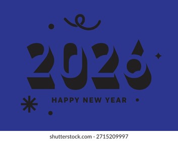 Elegant Happy New Year vector illustration for greeting cards