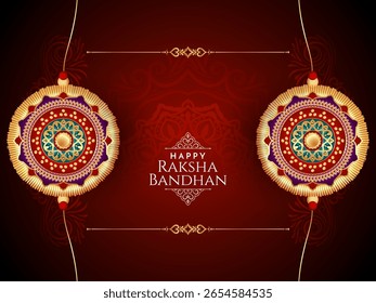 Elegante Happy Raksha Bandhan festival vetor de fundo étnico
