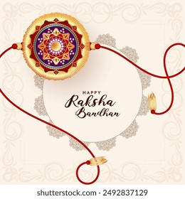 Elegant Happy Raksha Bandhan Indian festival celebration card vector