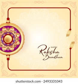 Elegant Happy Raksha Bandhan Indian festival celebration card vector