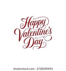 Elegant Happy Valentine's Day Script Lettering