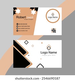  Elegant Harmony: A Sophisticated Blend of Dark Brown, Light Brown, and Black for Business Cards