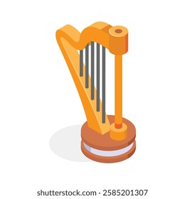 Elegant harp instrument for classical and orchestral performances