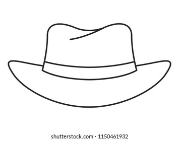 Illustration Western Sheriff Cowboy Hat Silhouette Stock Vector ...