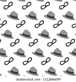 elegant hat and mask object background