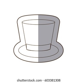 elegant hat of suit icon, vector illustration design