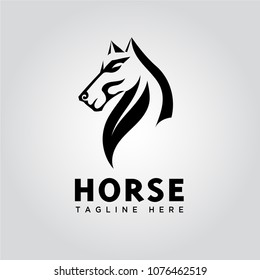 elegant head horse logo