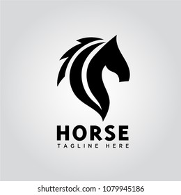 elegant head horse logo
