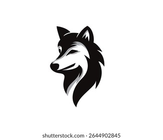 Ilustración de cabeza elegante Icono de logotipo de lobo Icono de diseño de Plantilla Ilustración de inspiración