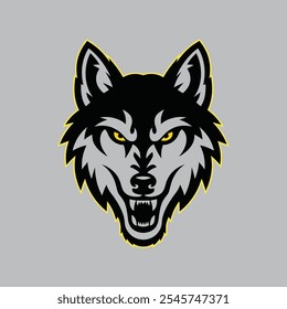 Elegant head wolf art logo design inspiration
