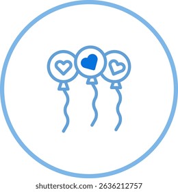 Elegant heart balloon vector illustration for celebrations and festive designs