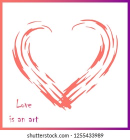 Elegant heart vector pattern in Living Coral color.