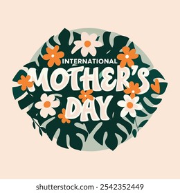 "Elegant, heartfelt typography honoring World Mother’s Day with soft curves, delicate flourishes, and warm colors. A timeless, classic design celebrating mothers everywhere."