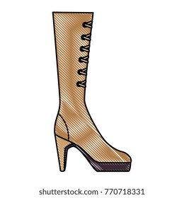 elegant heeled boots icon