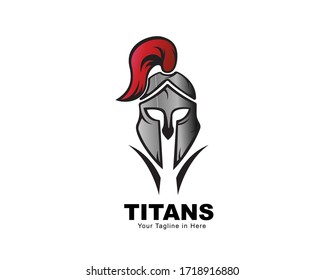 Elegant helmet spartan logo design inspiration