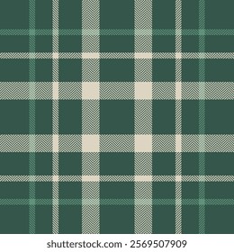 Elegant herringbone plaid pattern in muted green and beige tones. Perfect for textile design, website backgrounds, or any project needing a sophisticated, textured look.