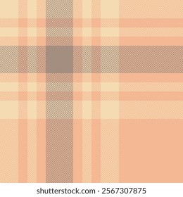 Elegant herringbone plaid pattern in soft peach and beige tones. Ideal for textile design, apparel, stationery, or website backgrounds.