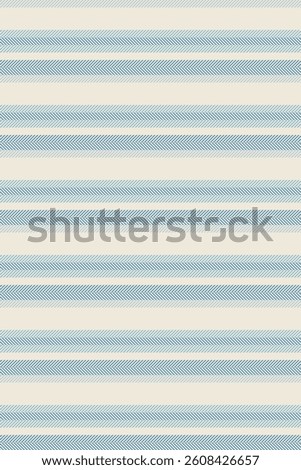 Elegant herringbone stripes in calming blue and cream create a sophisticated textile pattern.