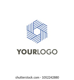Elegant hexagon logo design