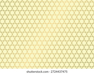 Elegante hexagrama sin patrón con líneas de oro sobre fondo cálido