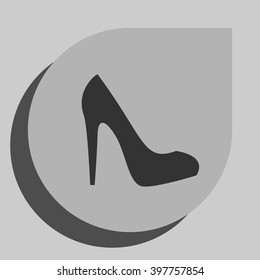 Elegant high heel shoe vector icon