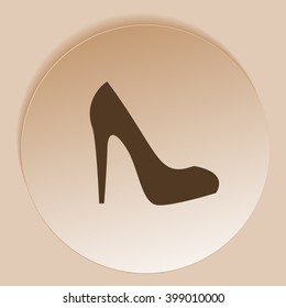 Elegant high heel shoe vector icon