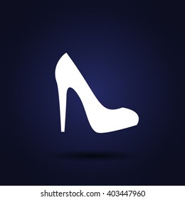 Elegant high heel shoe vector icon