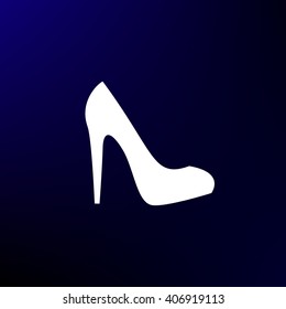 Elegant high heel shoe vector icon