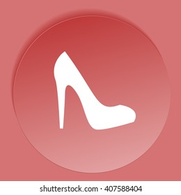 Elegant high heel shoe vector icon