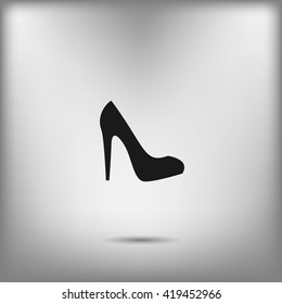 Elegant high heel shoe vector icon