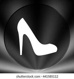 Elegant high heel shoe vector icon