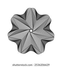 Vetor Guilloche de alta resolução elegante, ideal para bordas de certificado, design de segurança e documentos oficiais. Este padrão intrincado acrescenta um detalhe profissional e decorativo aos projetos