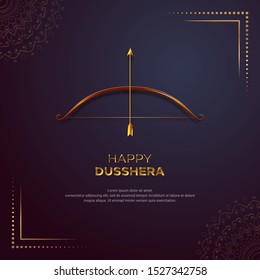 Elegant hindu happy dussehra festival greeting card. Celebration dussehra festival