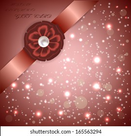 Elegant holiday background with bow and place for text.