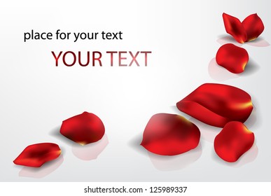 Elegant holiday background with rose petals