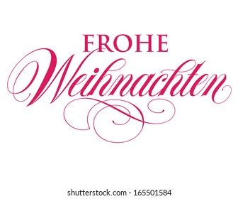 Elegant Holiday Vector Lettering Series: Frohe Weihnachten