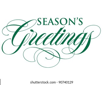 Elegant Holiday Vector Lettering Series: Season's Greetings