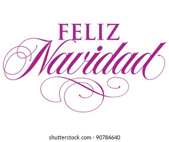 Elegant Holiday Vector Lettering Series: Feliz Navidad