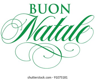 Elegant Holiday Vector Lettering Series: Buon Natale