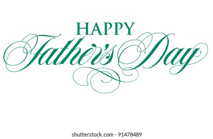 Elegant Holiday Vector Lettering Series: Happy Father's Day